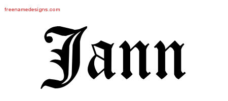 Blackletter Name Tattoo Designs Jann Graphic Download