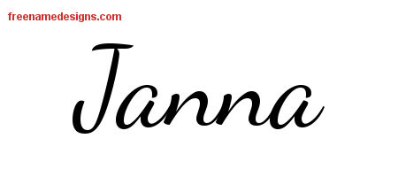 Lively Script Name Tattoo Designs Janna Free Printout