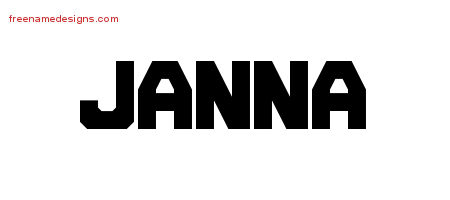 Titling Name Tattoo Designs Janna Free Printout