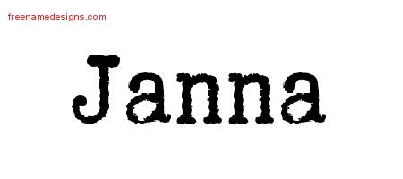 Typewriter Name Tattoo Designs Janna Free Download