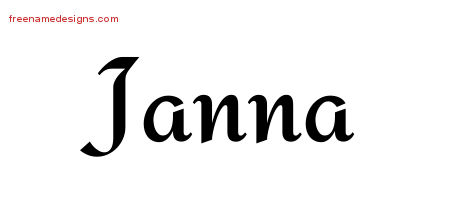 Calligraphic Stylish Name Tattoo Designs Janna Download Free