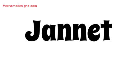 Groovy Name Tattoo Designs Jannet Free Lettering