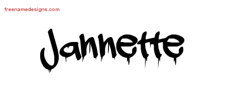 Graffiti Name Tattoo Designs Jannette Free Lettering