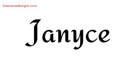 Calligraphic Stylish Name Tattoo Designs Janyce Download Free
