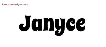 Groovy Name Tattoo Designs Janyce Free Lettering