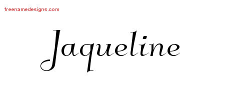 Elegant Name Tattoo Designs Jaqueline Free Graphic