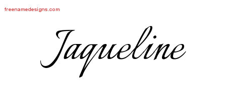 Calligraphic Name Tattoo Designs Jaqueline Download Free