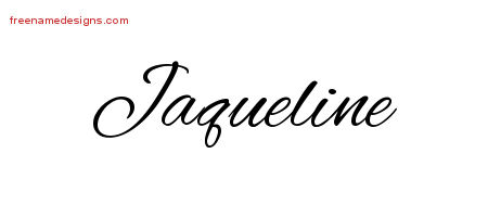 Cursive Name Tattoo Designs Jaqueline Download Free
