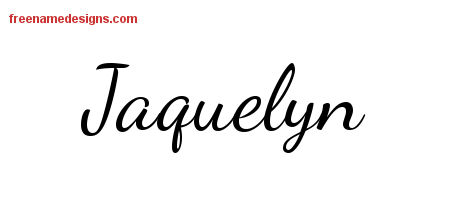 Lively Script Name Tattoo Designs Jaquelyn Free Printout