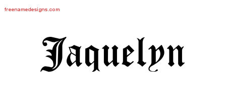 Blackletter Name Tattoo Designs Jaquelyn Graphic Download