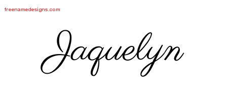 Classic Name Tattoo Designs Jaquelyn Graphic Download