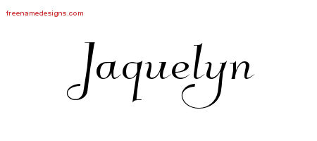 Elegant Name Tattoo Designs Jaquelyn Free Graphic
