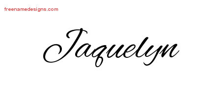 Cursive Name Tattoo Designs Jaquelyn Download Free