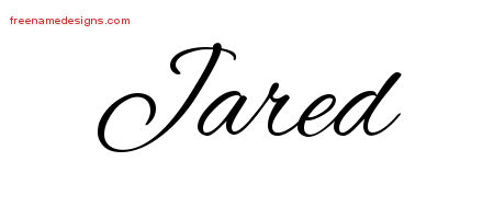 Cursive Name Tattoo Designs Jared Free Graphic