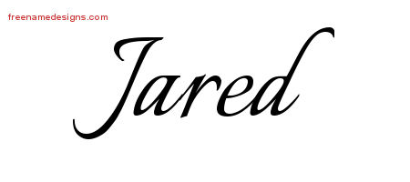 Calligraphic Name Tattoo Designs Jared Free Graphic