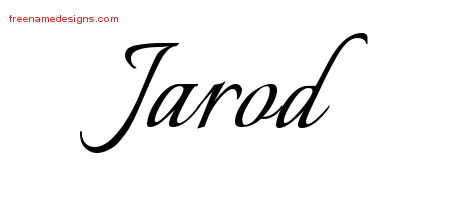 Calligraphic Name Tattoo Designs Jarod Free Graphic