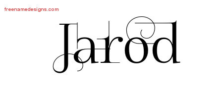 Decorated Name Tattoo Designs Jarod Free Lettering