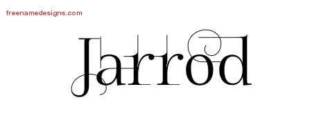 Decorated Name Tattoo Designs Jarrod Free Lettering