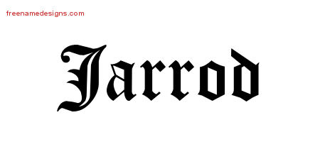 Blackletter Name Tattoo Designs Jarrod Printable