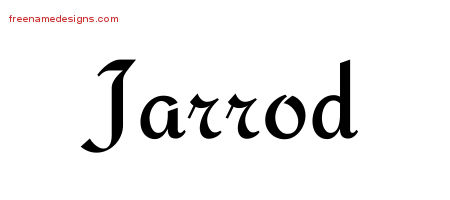 Calligraphic Stylish Name Tattoo Designs Jarrod Free Graphic
