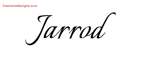 Calligraphic Name Tattoo Designs Jarrod Free Graphic