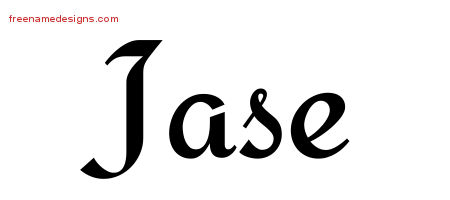 Calligraphic Stylish Name Tattoo Designs Jase Free Graphic