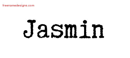 Typewriter Name Tattoo Designs Jasmin Free Download