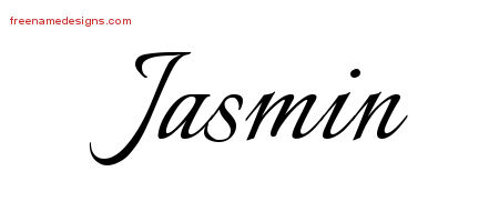 Calligraphic Name Tattoo Designs Jasmin Download Free
