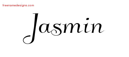 Elegant Name Tattoo Designs Jasmin Free Graphic