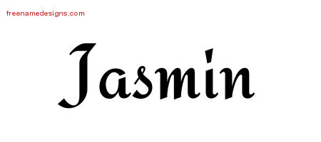 Calligraphic Stylish Name Tattoo Designs Jasmin Download Free