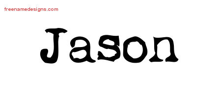 Vintage Writer Name Tattoo Designs Jason Free Lettering