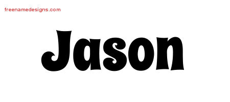Groovy Name Tattoo Designs Jason Free