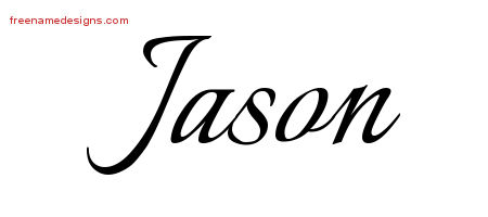 Calligraphic Name Tattoo Designs Jason Free Graphic