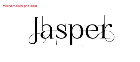 Decorated Name Tattoo Designs Jasper Free Lettering