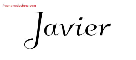 Elegant Name Tattoo Designs Javier Download Free