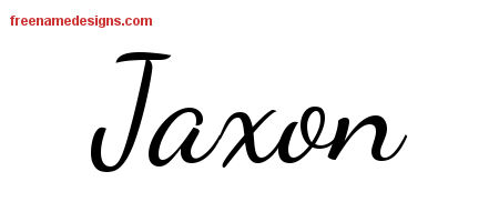 Lively Script Name Tattoo Designs Jaxon Free Download