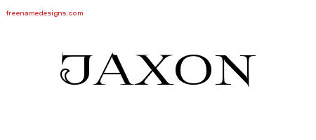Flourishes Name Tattoo Designs Jaxon Graphic Download