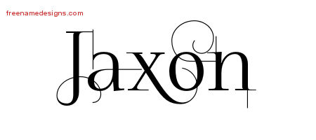 Decorated Name Tattoo Designs Jaxon Free Lettering