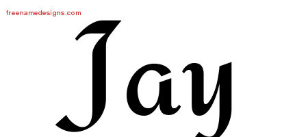 Calligraphic Stylish Name Tattoo Designs Jay Download Free