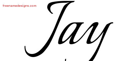 Calligraphic Name Tattoo Designs Jay Free Graphic