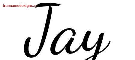 Lively Script Name Tattoo Designs Jay Free Printout