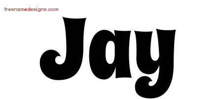 Groovy Name Tattoo Designs Jay Free Lettering