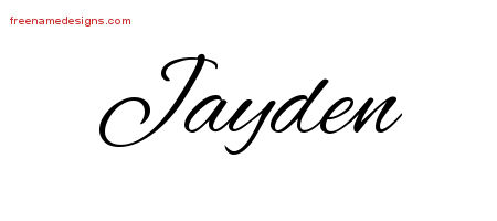 Cursive Name Tattoo Designs Jayden Free Graphic