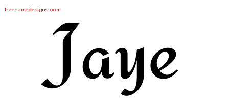 Calligraphic Stylish Name Tattoo Designs Jaye Download Free