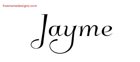 Elegant Name Tattoo Designs Jayme Free Graphic