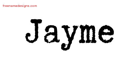Typewriter Name Tattoo Designs Jayme Free Download