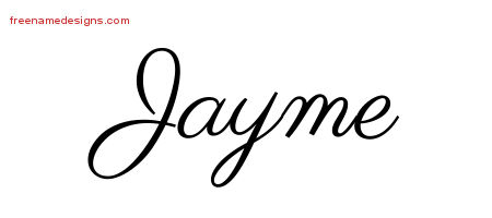 Classic Name Tattoo Designs Jayme Graphic Download