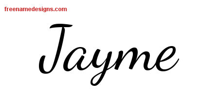Lively Script Name Tattoo Designs Jayme Free Printout