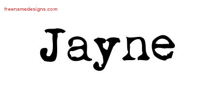 Vintage Writer Name Tattoo Designs Jayne Free Lettering