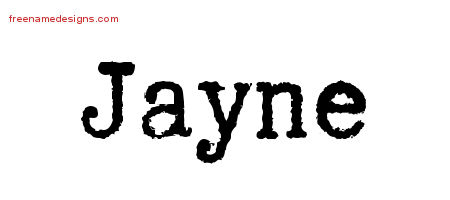 Typewriter Name Tattoo Designs Jayne Free Download